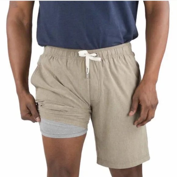 Tailor Vintage Tan Pull On Beach Lounge Workout Hybrid Casual Shorts Sz. XXL NWT - Picture 2 of 16